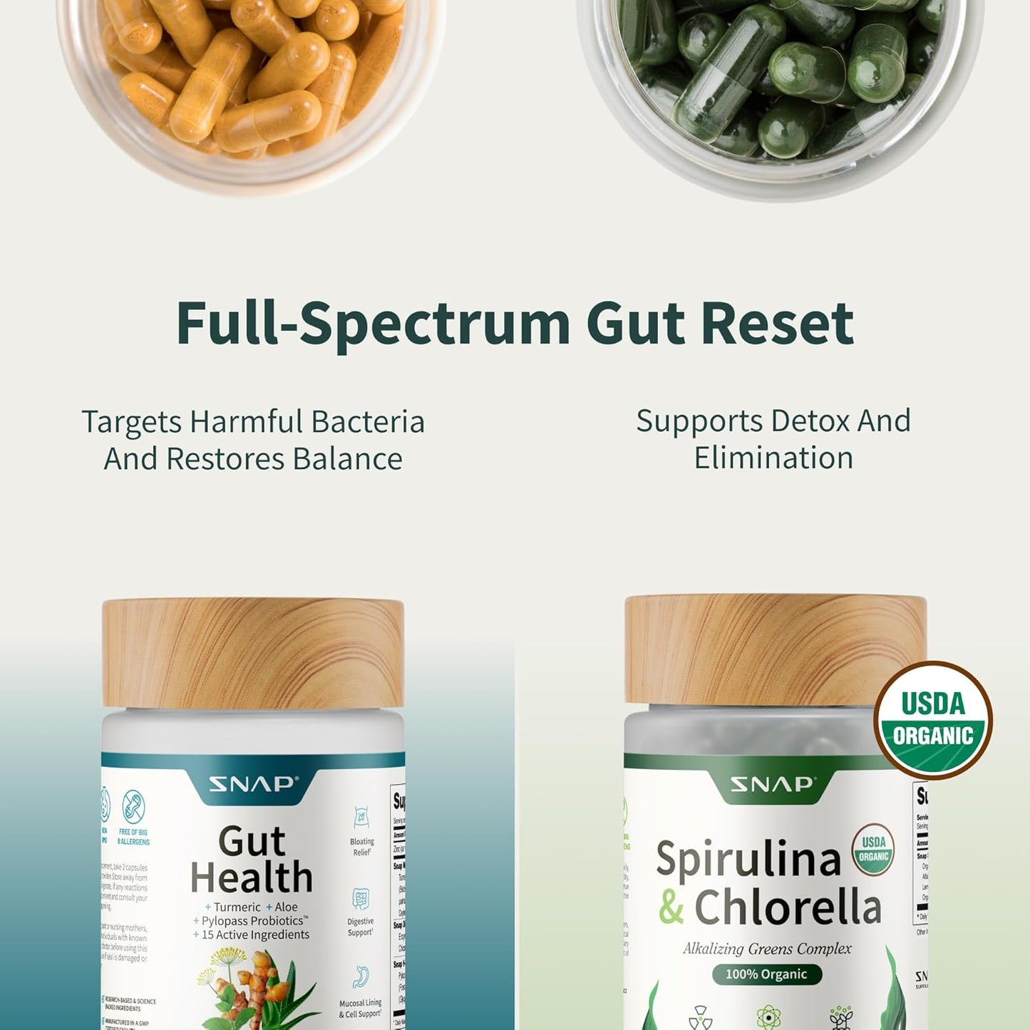 Pack Brillo Intestinal - Gut Health + Spirulina & Chlorella